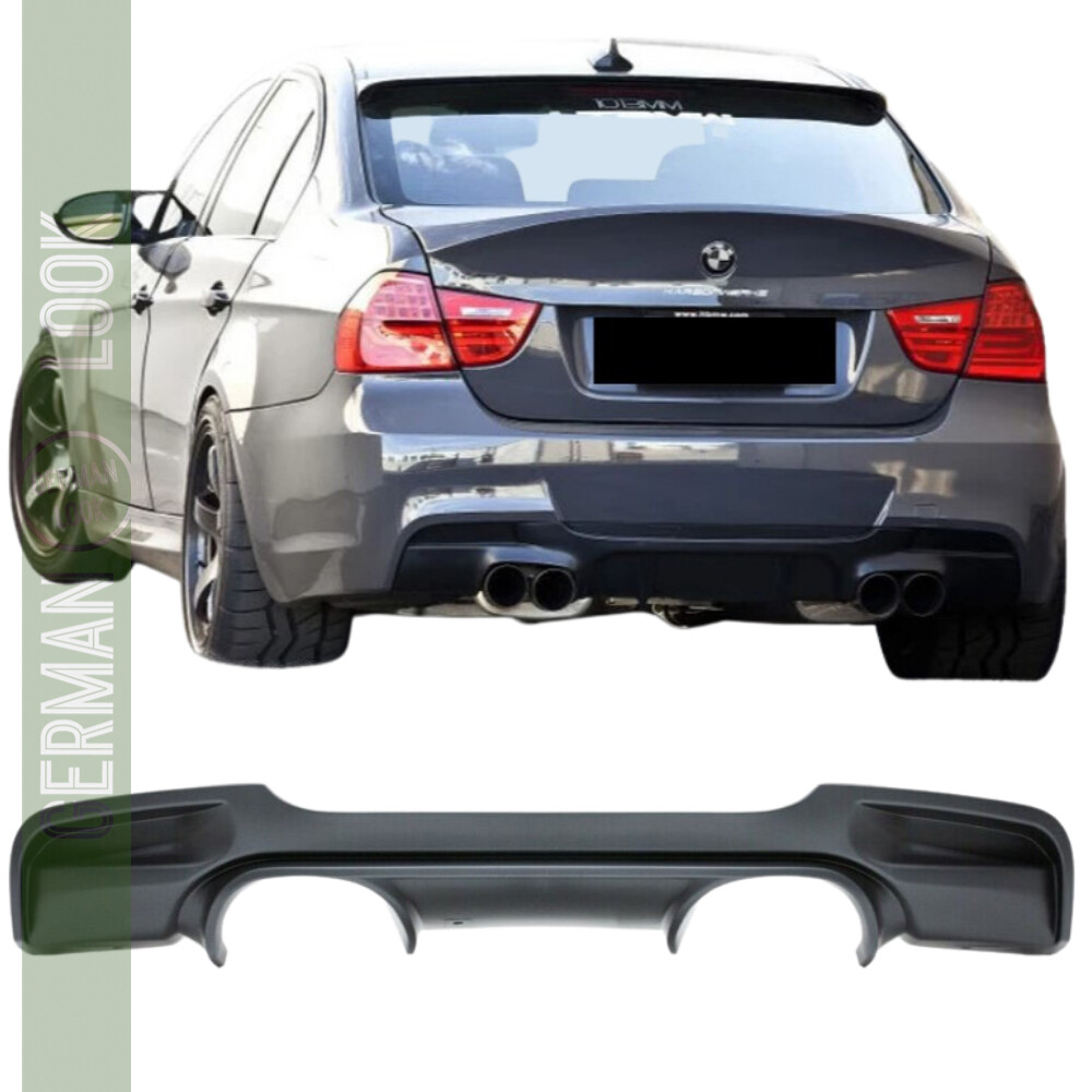 Diffuseur arriére look M3 CSL pour BMW série 3 E90 E91 noir mat