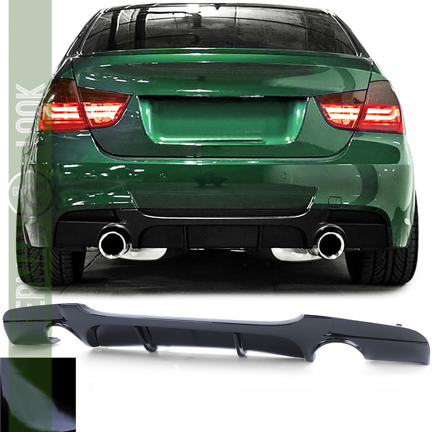 Diffuseur arrière Performance pour BMW série 3 E90 E91 - Noir Brillant