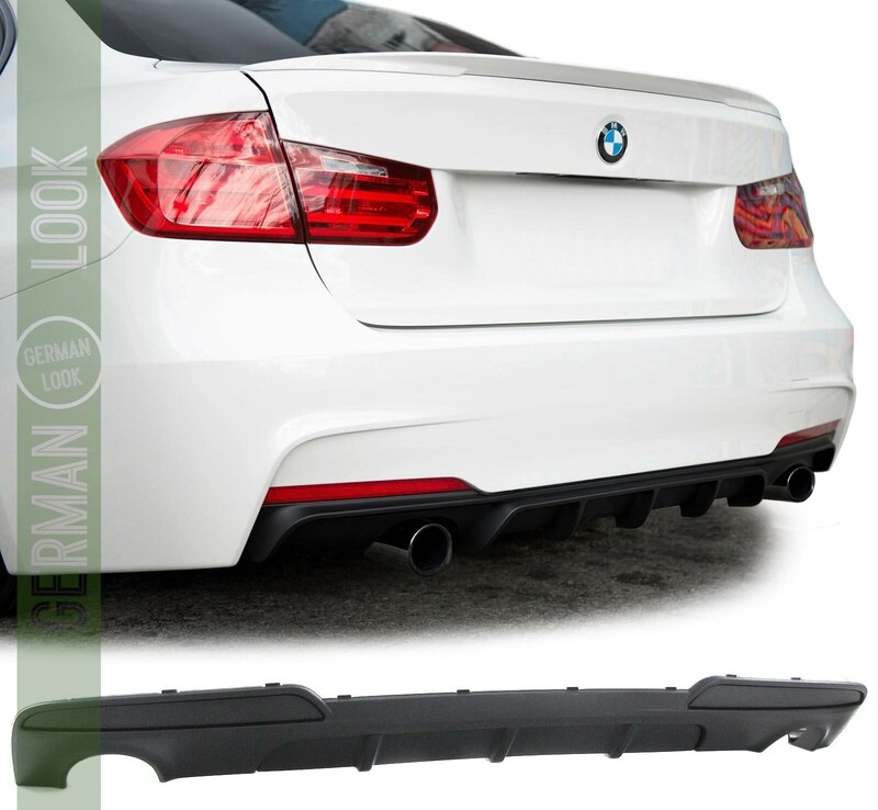 Diffuseur de pare-choc arrière double sortie en ABS pour BMW Série 5 F10 look Pack M Motorsport / Performance