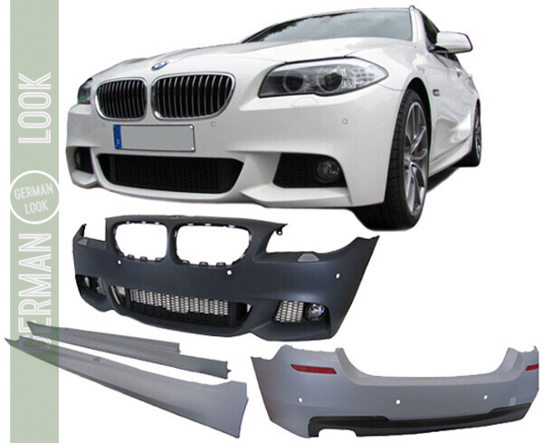 Kit de carrosserie complet pour BMW Série 5 F10 2010 - 2013 Look Pack M / Performance Avec trous PDC + Antibrouillards Kit de carrosserie complet pour BMW Série 5 F10 2010 - 2013 Look Pack M / Performance Avec trous PDC + Antibrouillards