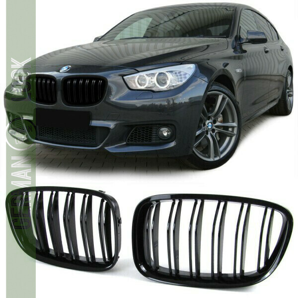 Calandre / Grille Double Lame pour BMW Série 5 GT F07 Noir Piano Look Pack M Performance