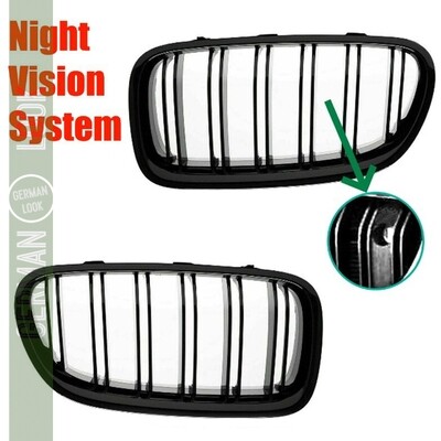 Calandre / Grille double lame Look Pack M Performance pour BMW F10 F11 - Night Vision System