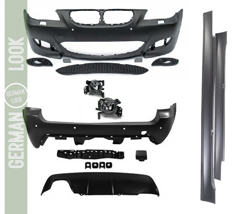 Kit de carrosserie complet pour BMW Série 5 E60 LCI 2007 - 2010 Look Pack M / Performance Avec ou Sans PDC Kit de carrosserie complet pour BMW Série 5 E60 LCI 2007 - 2010 Look Pack M / Performance Avec ou Sans PDC