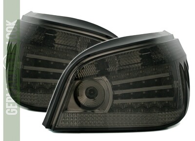 Feux arrières LED pour BMW E60 noir fumé