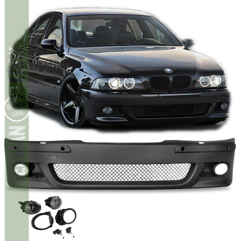 Pare-chocs avant pour BMW Série 5 E39 1995-2003 Look Pack M M5 Avec PDC et lave phare + Antibrouillards