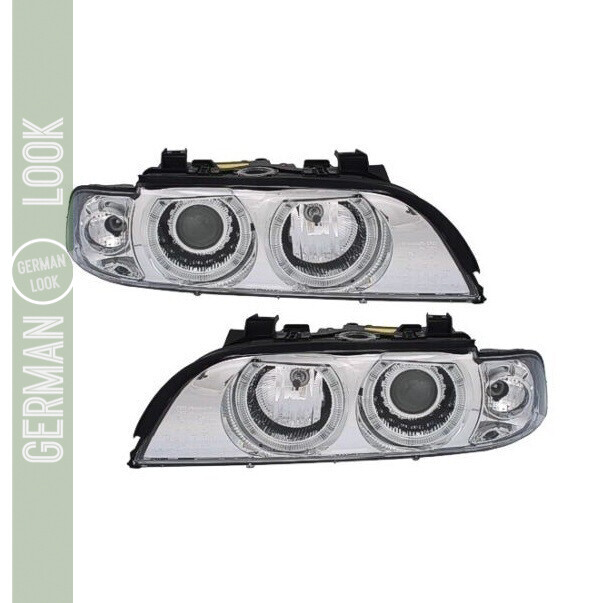Paire de phares avant Angel Eyes pour BMW Série 5 E39 1995 - 2000