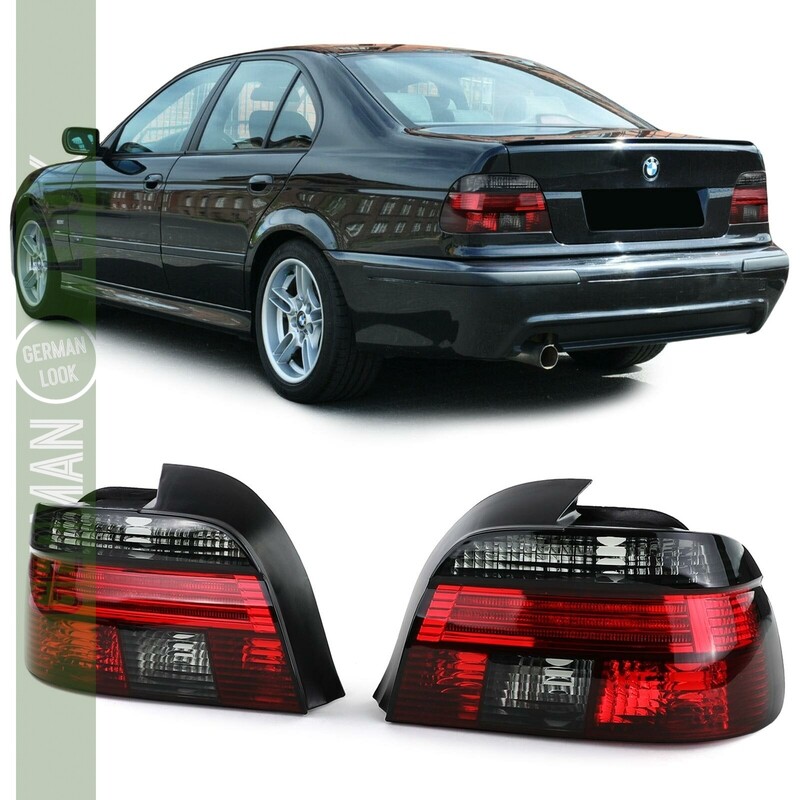 Paire de feux arrière en verre noir rouge pour BMW Série 5  E39 Berline 1995-2000