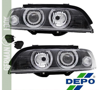 Paire de phares Angel Eyes look Pack M Performance pour BMW E39 1995 - 2000