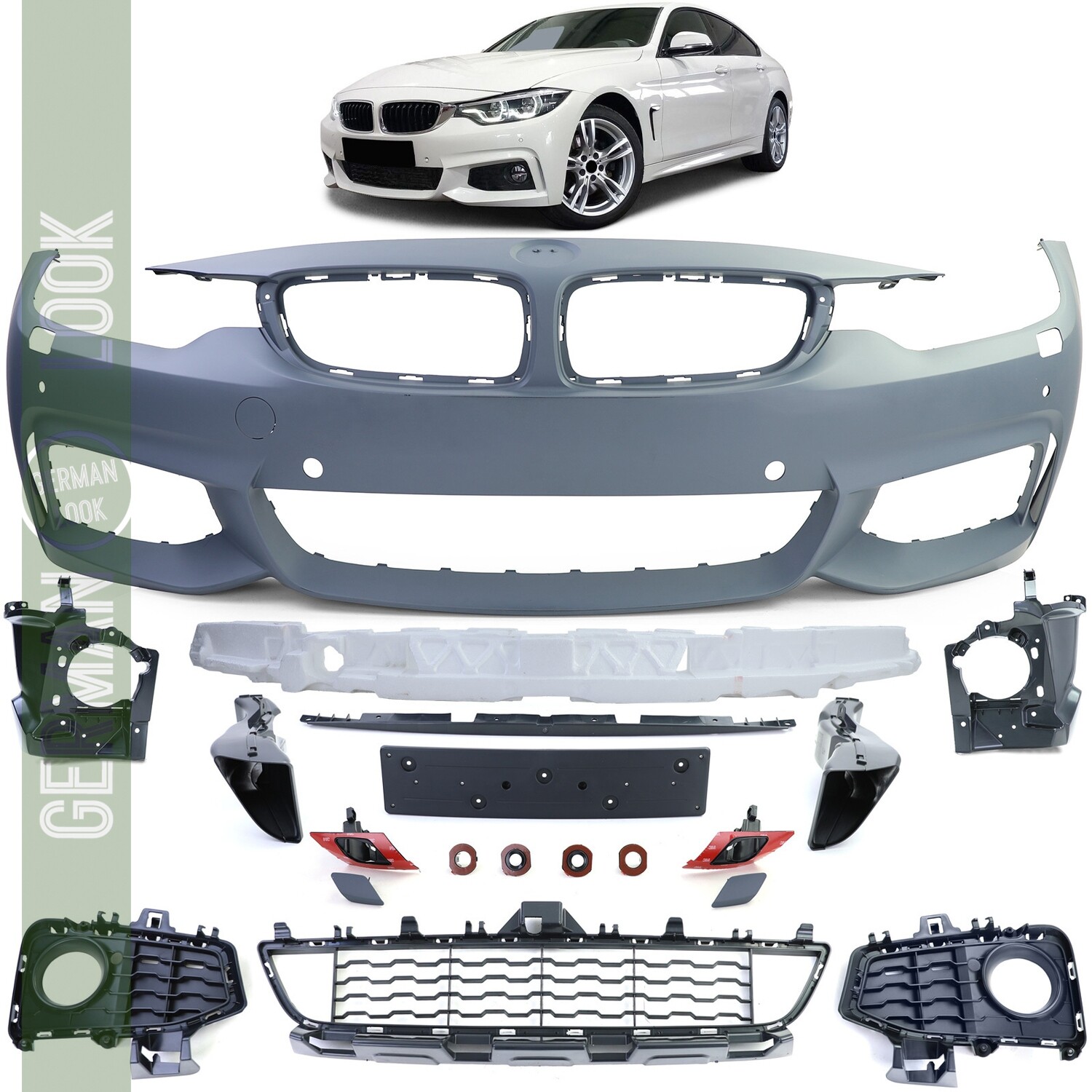 Pare-chocs avant PDC SRA avec ABEpour BMW Série 4 F32 F33 F36 Pack M