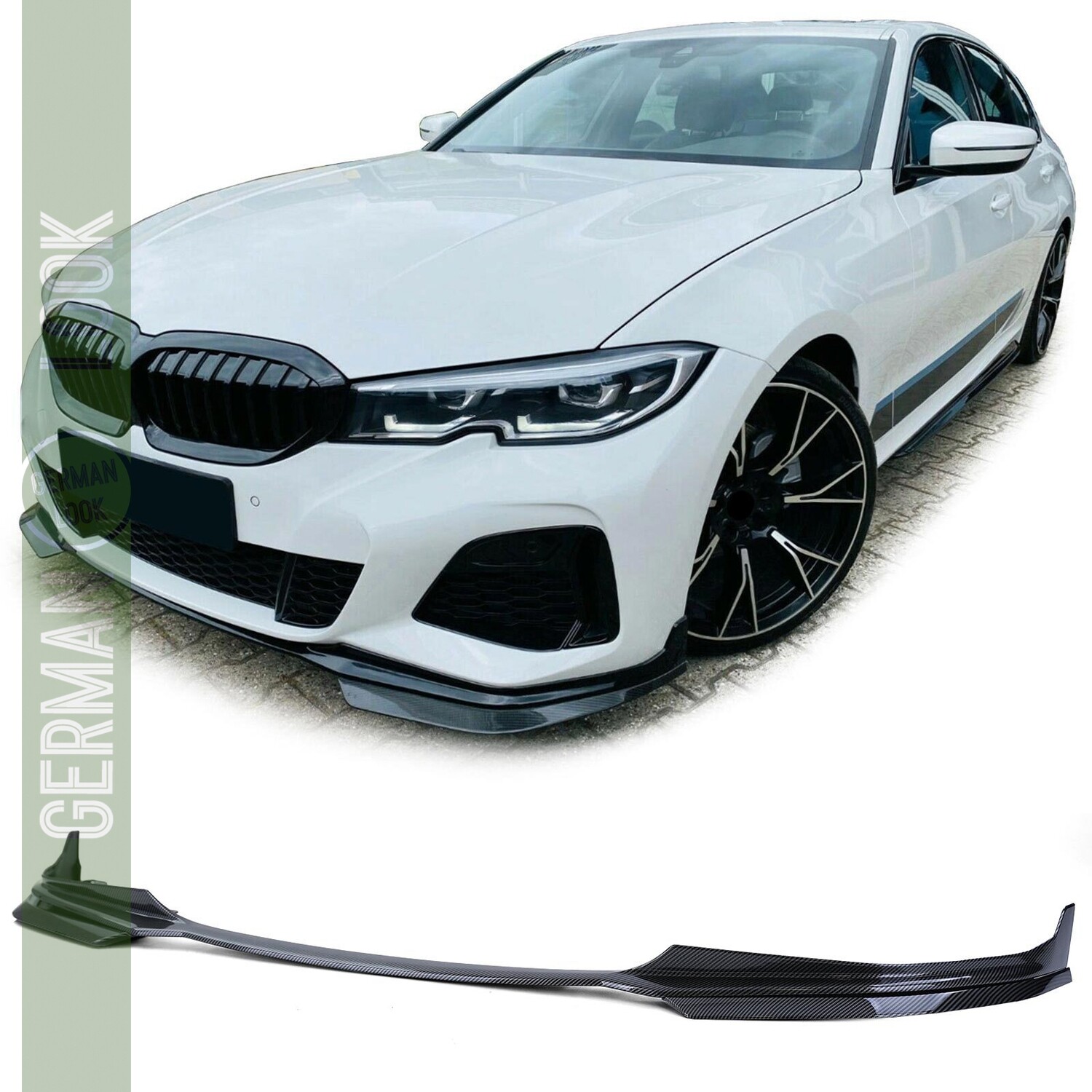 Lame de pare-chocs avant pour BMW Série 3 G20 look carbone