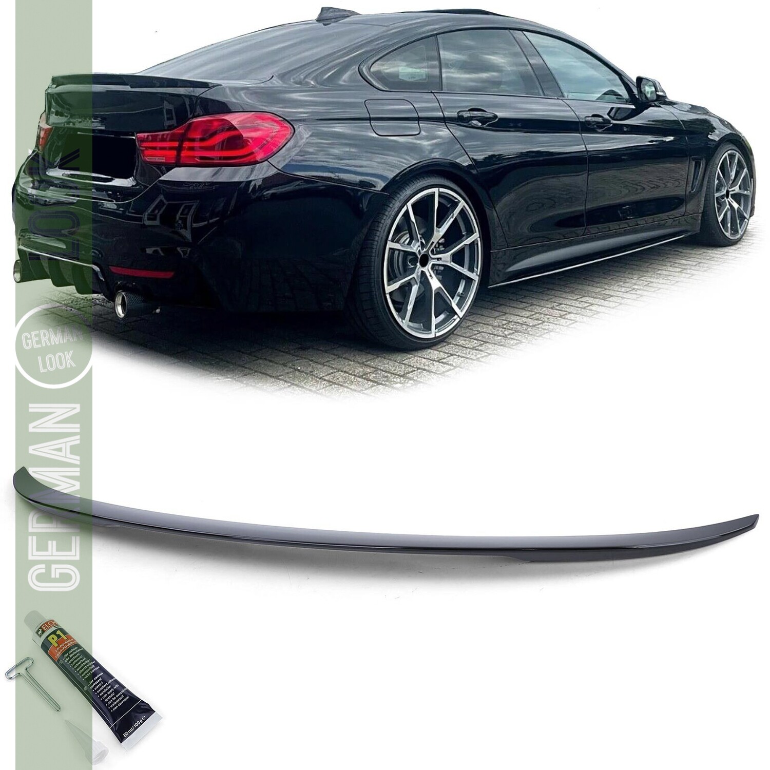 Becquet Performance pour BMW Série 4 F36 Gran Coupé noir brillant