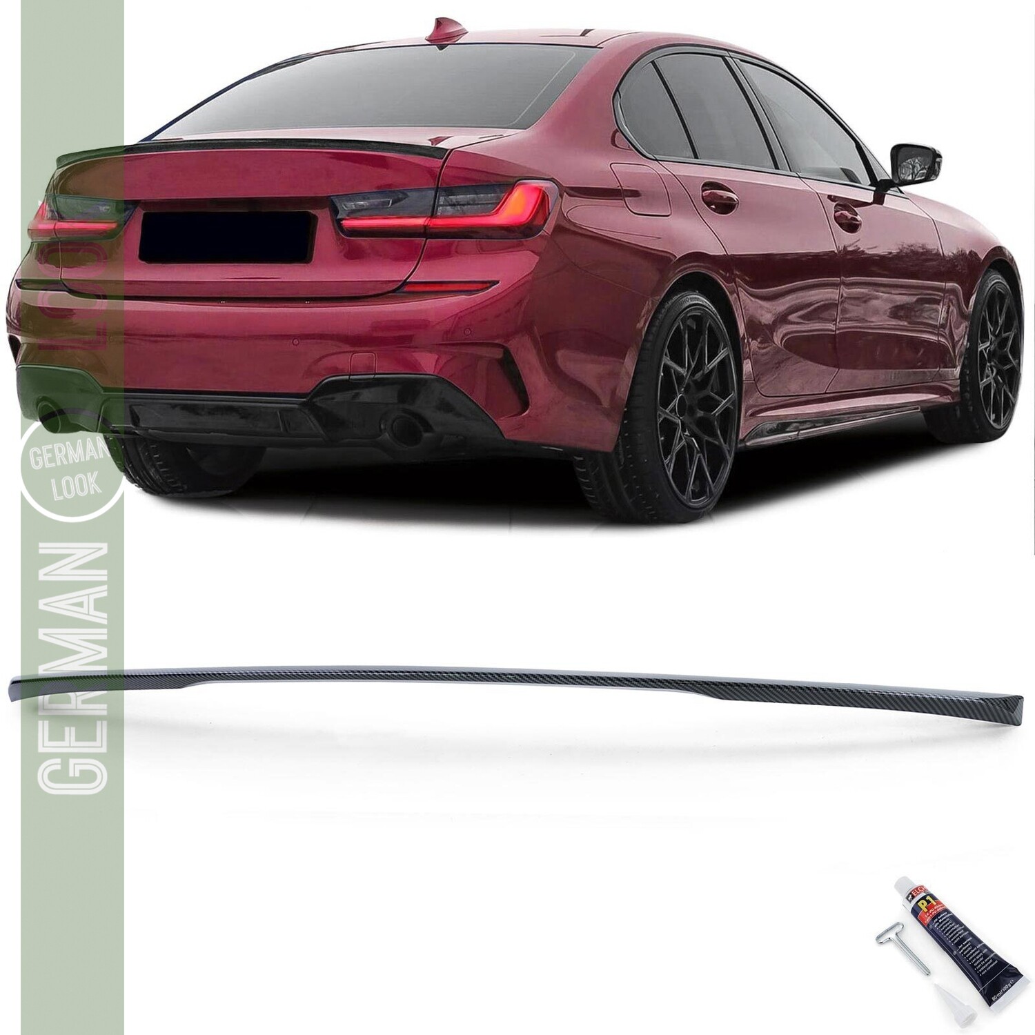 Becquet de coffre Performance pour BMW Série 3 G20 look carbone