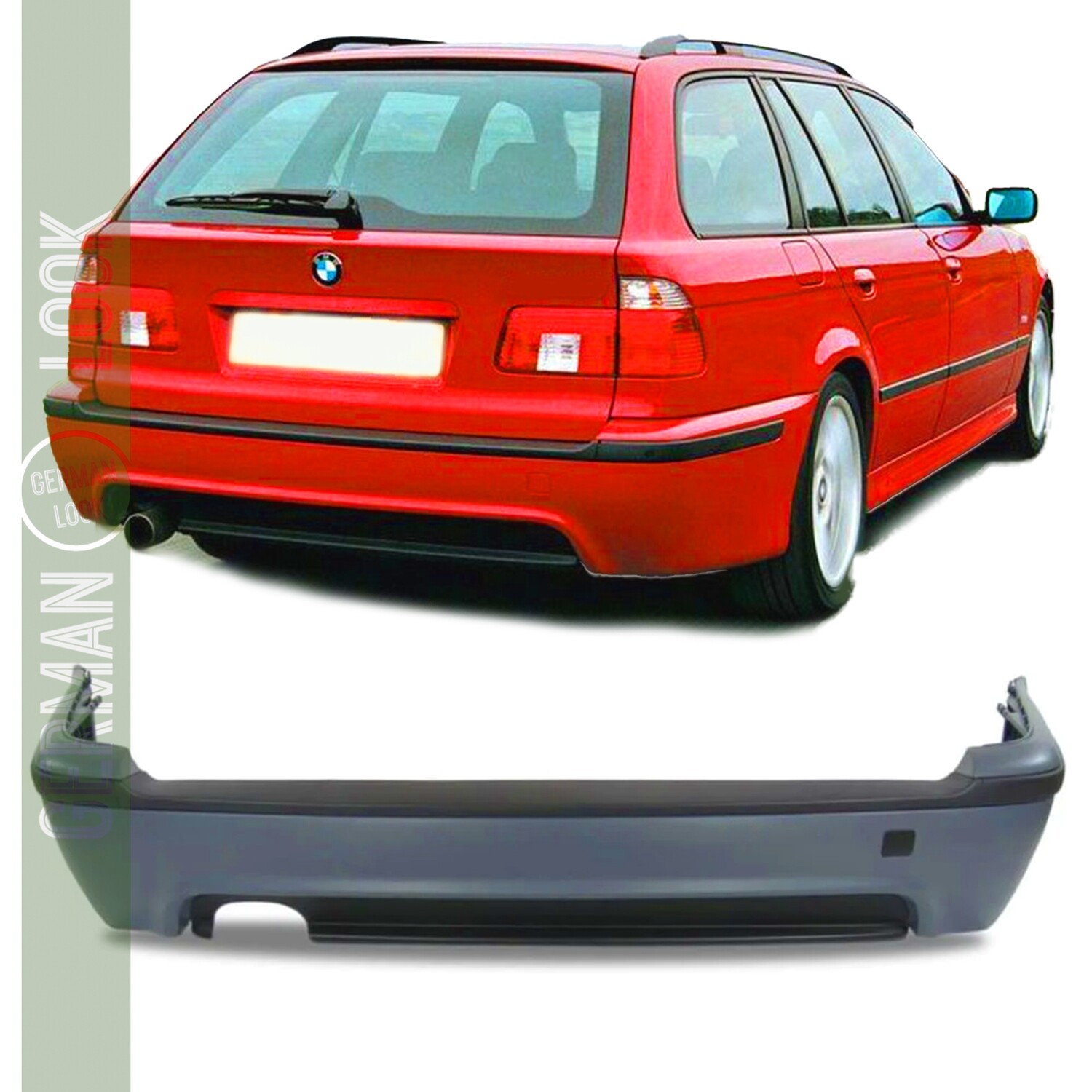 Pare-chocs arrière Pack M pour BMW Série 5 E39 Touring de 1996-2003 sans PDC