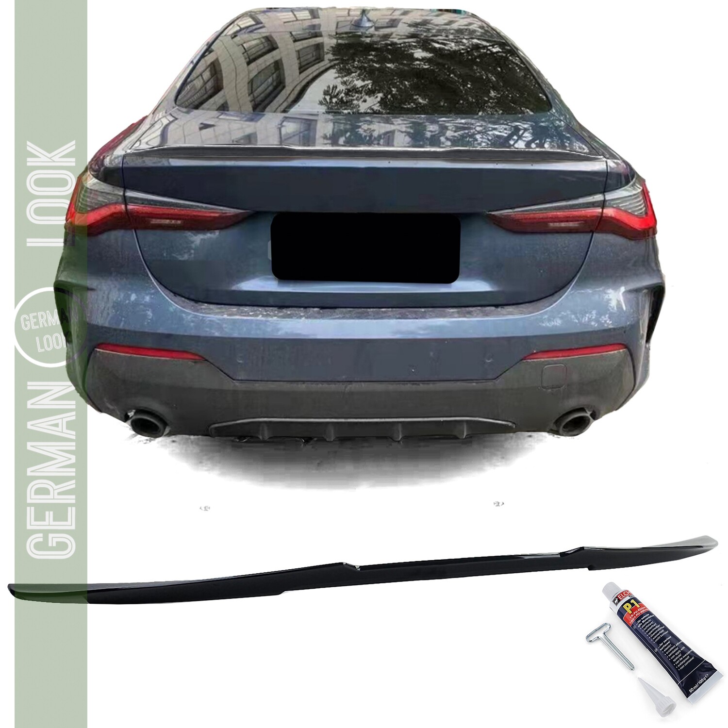 Aileron de porta-malas com visual M4 Performance para BMW Série 4 G22 / G23 – preto brilhante
