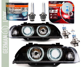 Paire de phares Angel Eyes look Pack M Performance pour BMW E39 1995 - 2000