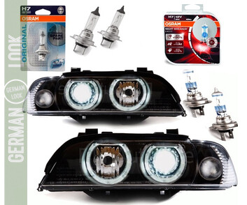 Paire de phares Angel Eyes look Pack M Performance pour BMW E39 1995 - 2000