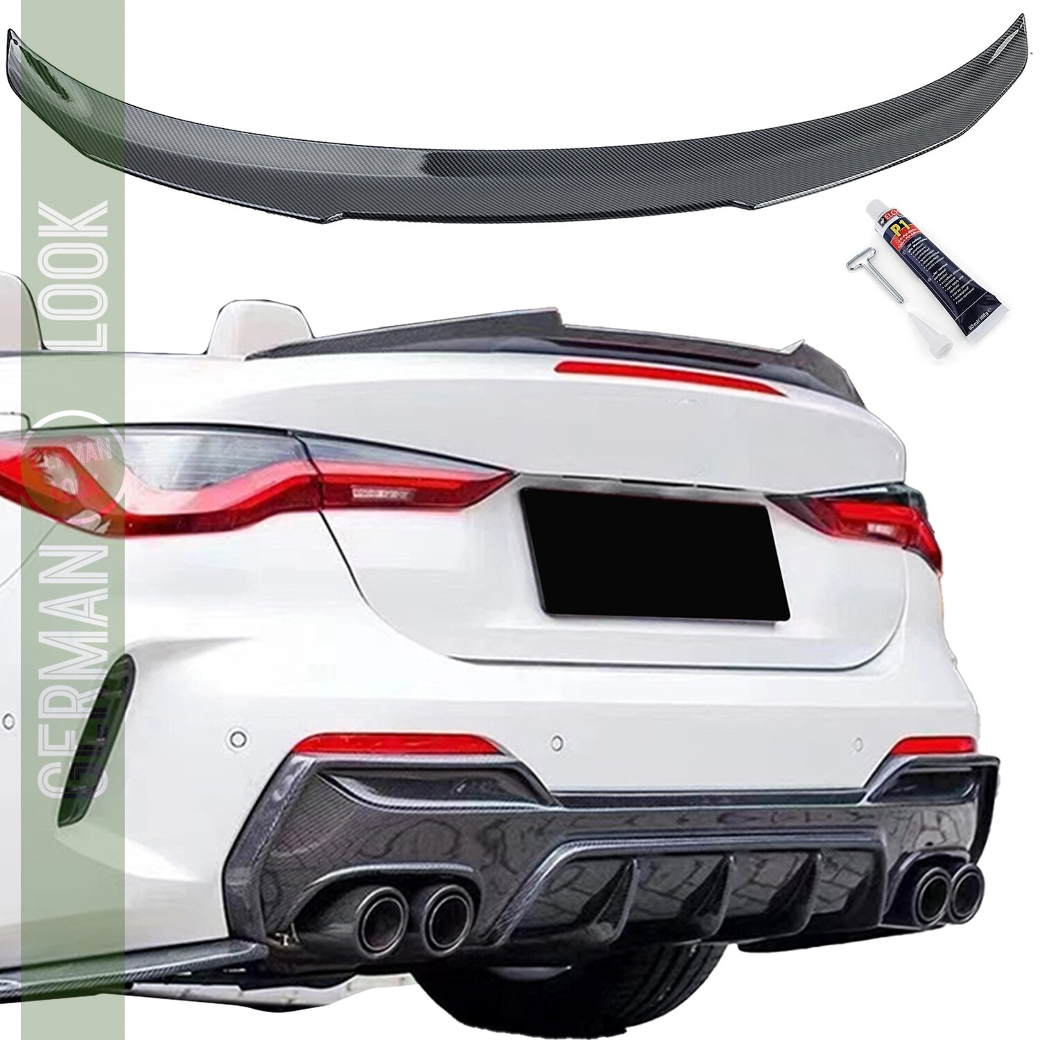 Aileron de porta-malas com visual M4 Performance para BMW Série 4 G22 / G23 – aparência carbono