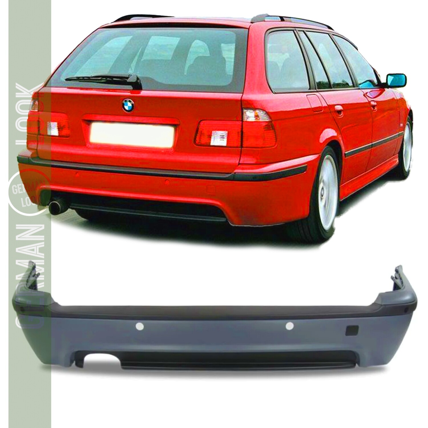 Pare-chocs arrière Pack M pour BMW Série 5 E39 Touring de 1996-2003 avec PDC