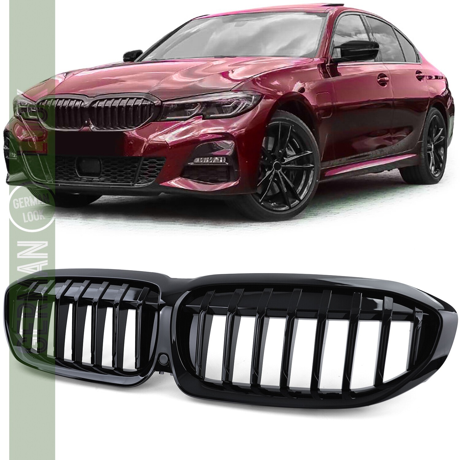 Grille de calandre sport brillante pour BMW Série 3 G20 G21 à partir de 19