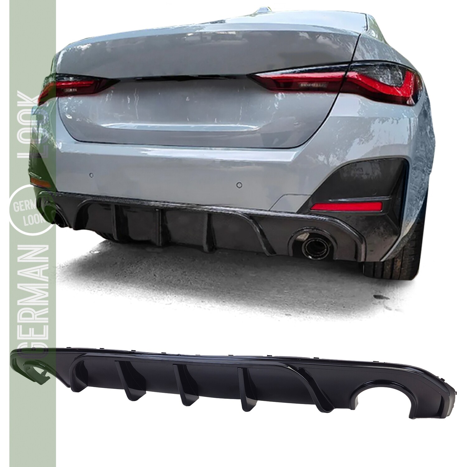Diffuseur arrière Performance pour Série 4 BMW G26 Gran Coupé 420 430 noir brillant