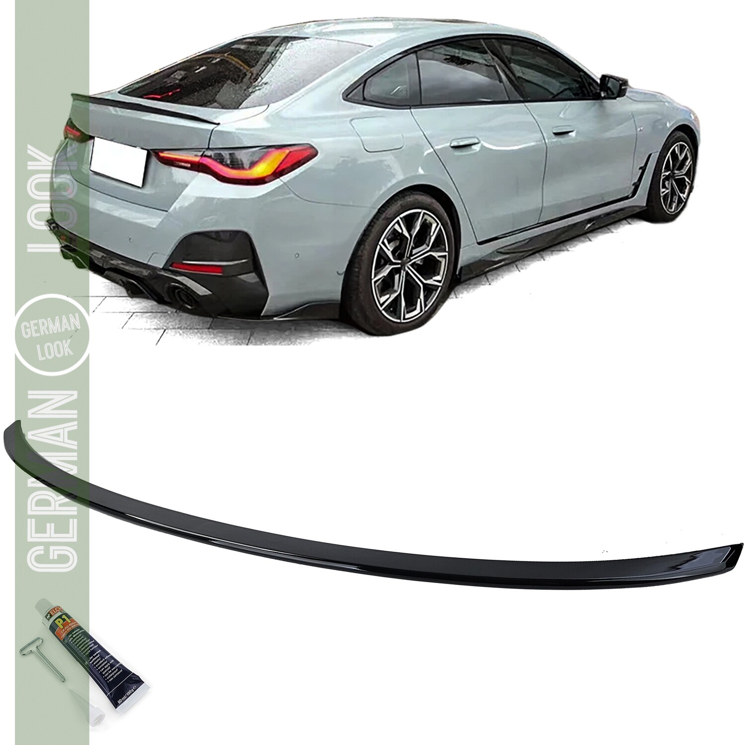 Aileron de porta-malas com visual Performance para BMW Série 4 G26 Gran Coupé – preto brilhante