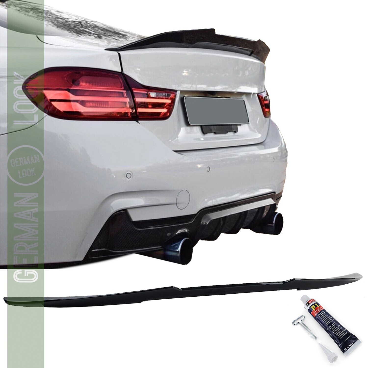Aileron M4 Performance para BMW Série 4 F32 Coupé preto brilhante