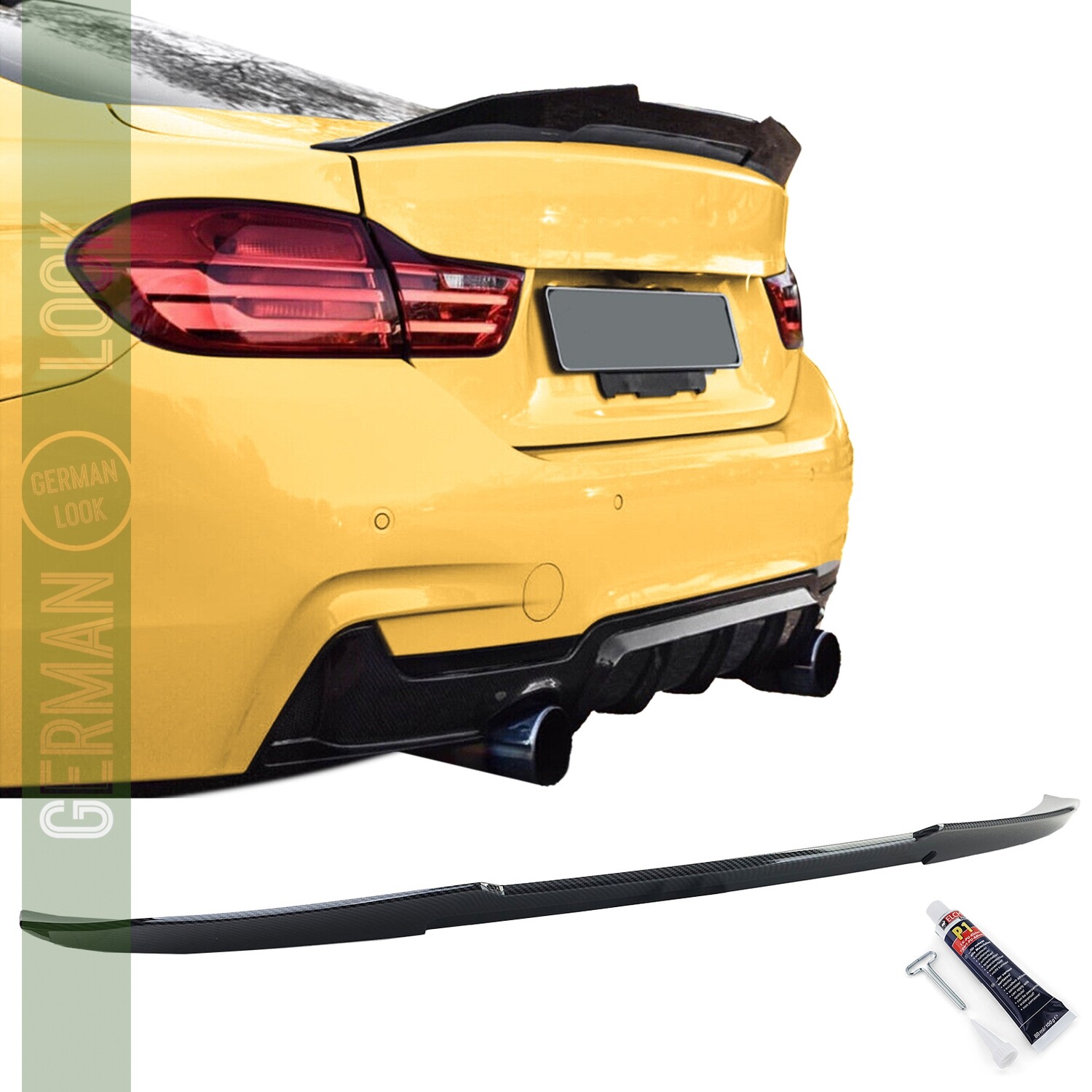 Aileron M4 Performance para BMW Série 4 F32 Coupé com acabamento carbono