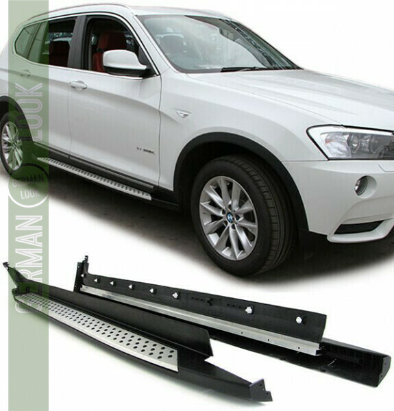 Marche Pieds en Aluminium Brossé pour BMW X3 F25 à partir de 2010
