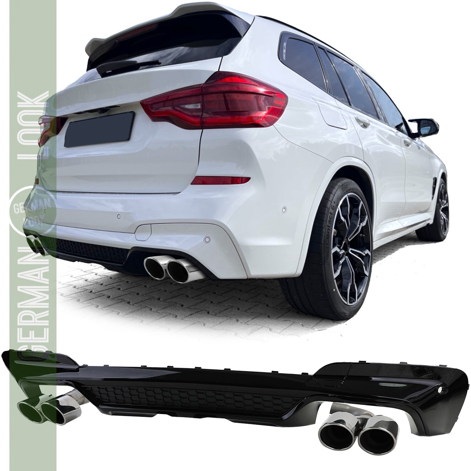 Diffuseur arrière Performance pour BMW X3 G01 + échappement