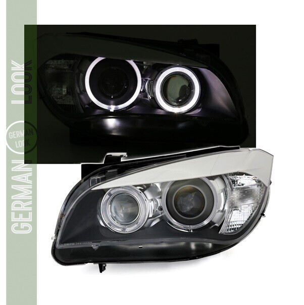 Paire de phares avant Angel Eyes pour BMW X1 E84 2009 - 2012