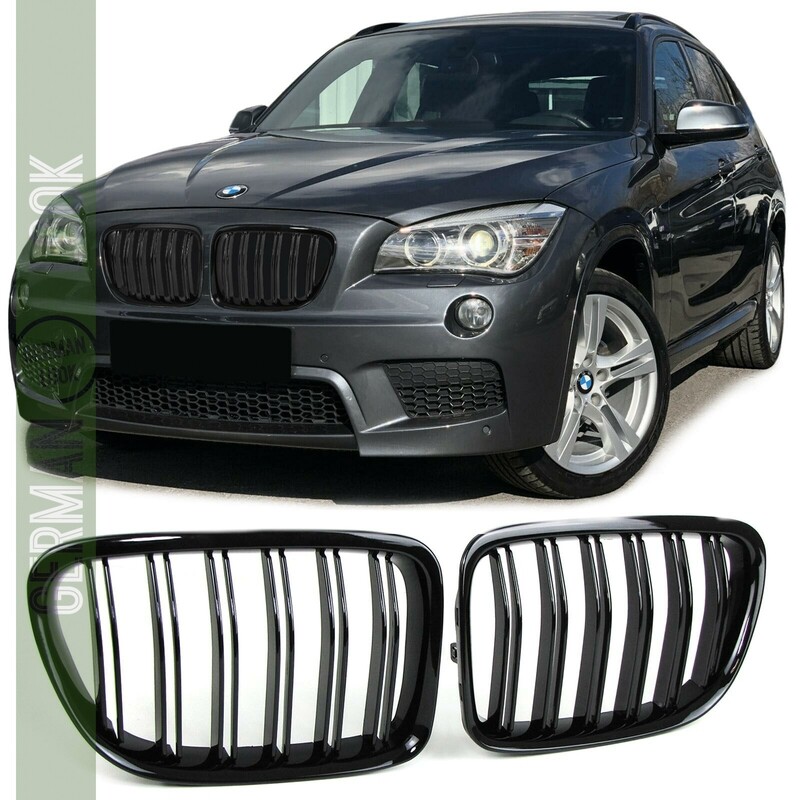 Calandre sport double lame noir brillant noir pour BMW X1 E84 2009 - 2015