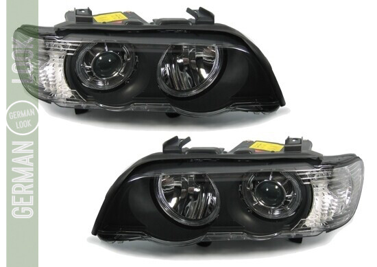 Paire de phares avant Angel Eyes pour BMW X5 E53 2000 - 2004