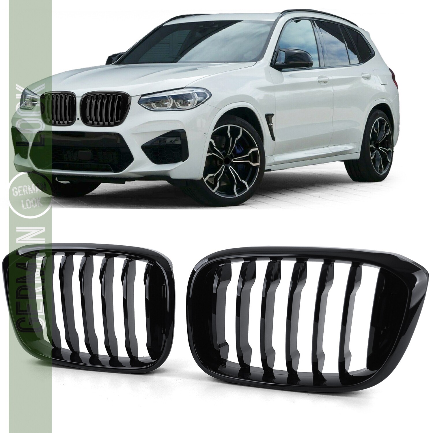 Grille de calandre sport brillante pour BMW X3 G01 X4 G02 à partir de 17