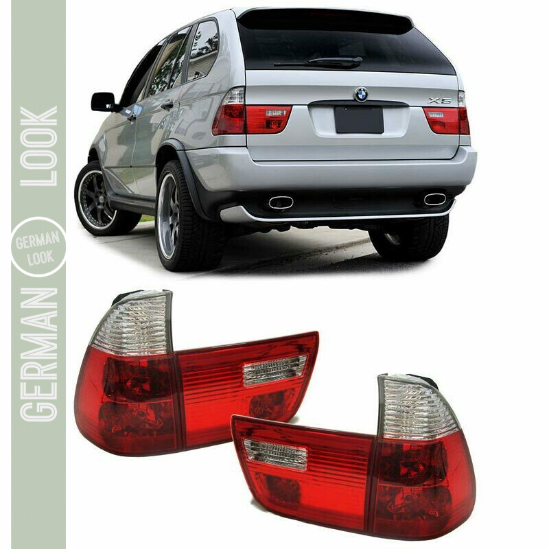 Paire de feux arrière rouge clair pour BMW X5 E53 1999-2003