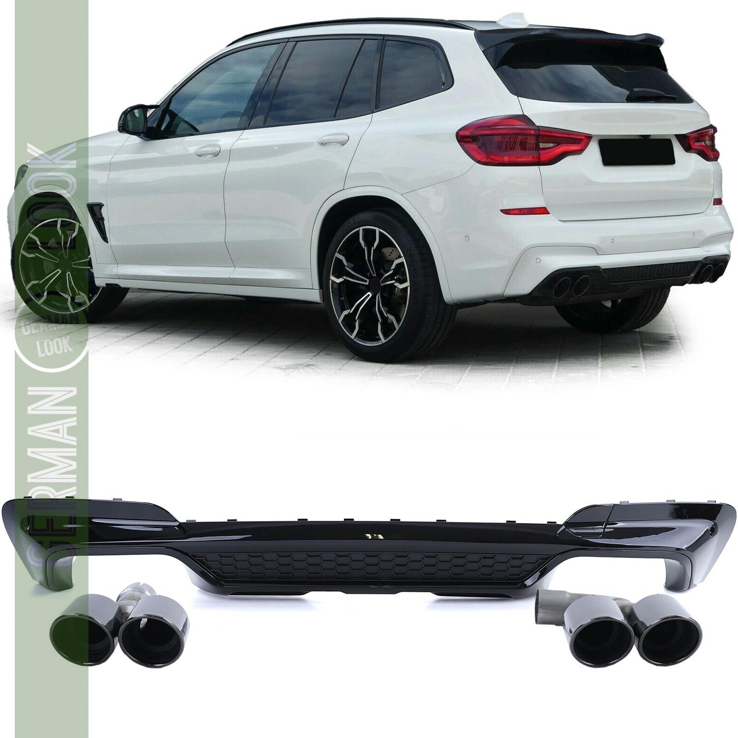 Diffuseur arrière Performance pour BMW X3 G01 + échappement