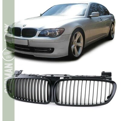 Calandre / Grille pour BMW Série 7 E65 E66 Noir Mat Look Pack M Performance 2005 - 2008