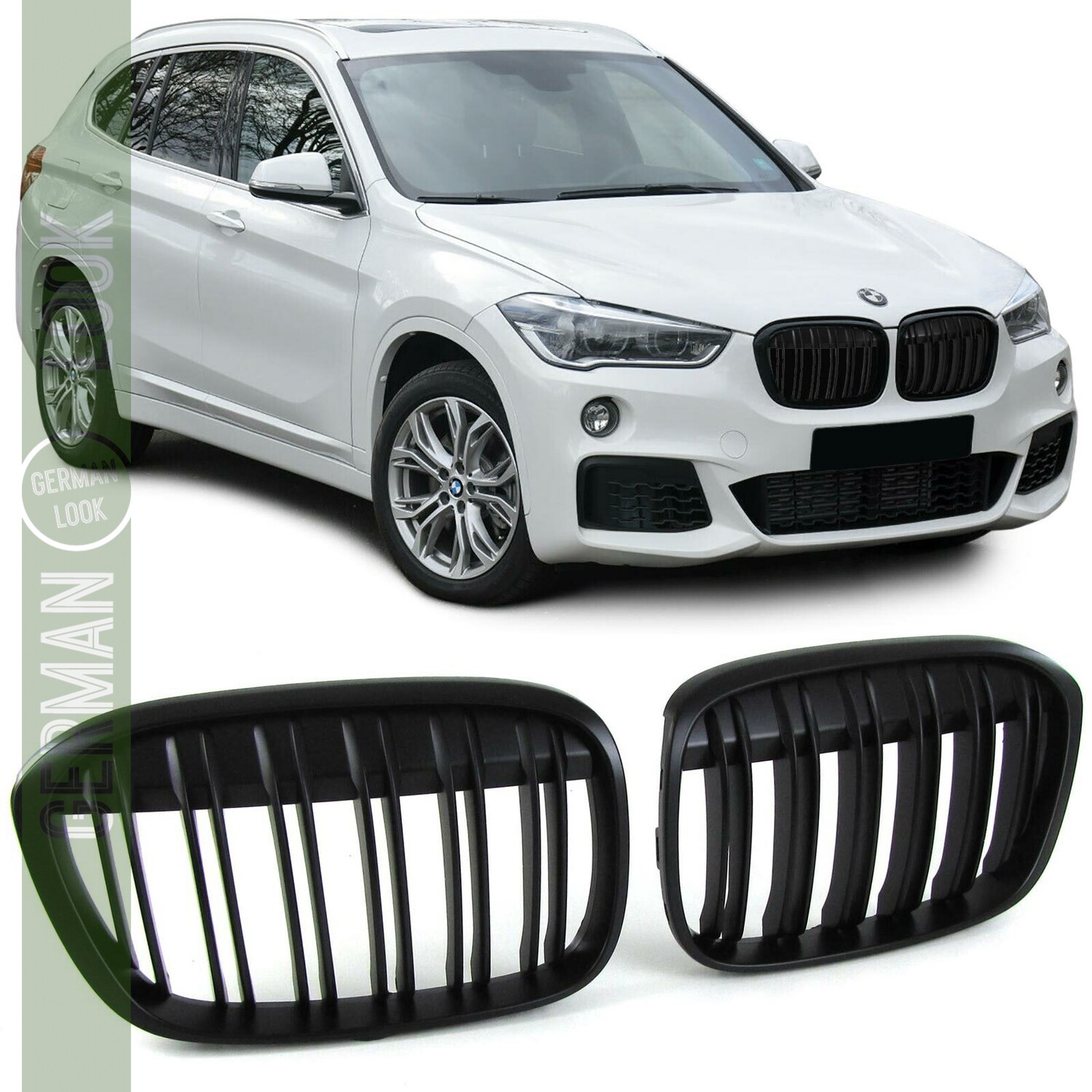 Grelha dupla com pacote M Performance para BMW X1 F48 a partir de 2014