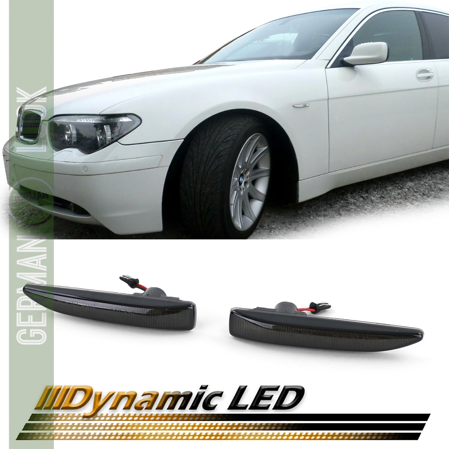 Paire de clignotants latéraux dynamiques à LED pour Bmw Série 7 2001-2009