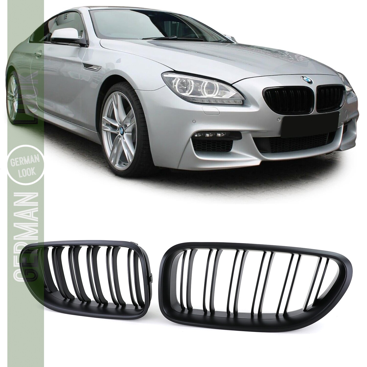 Grelha de dupla lamina Look M Performance para BMW Série 6 F06 F12 F13