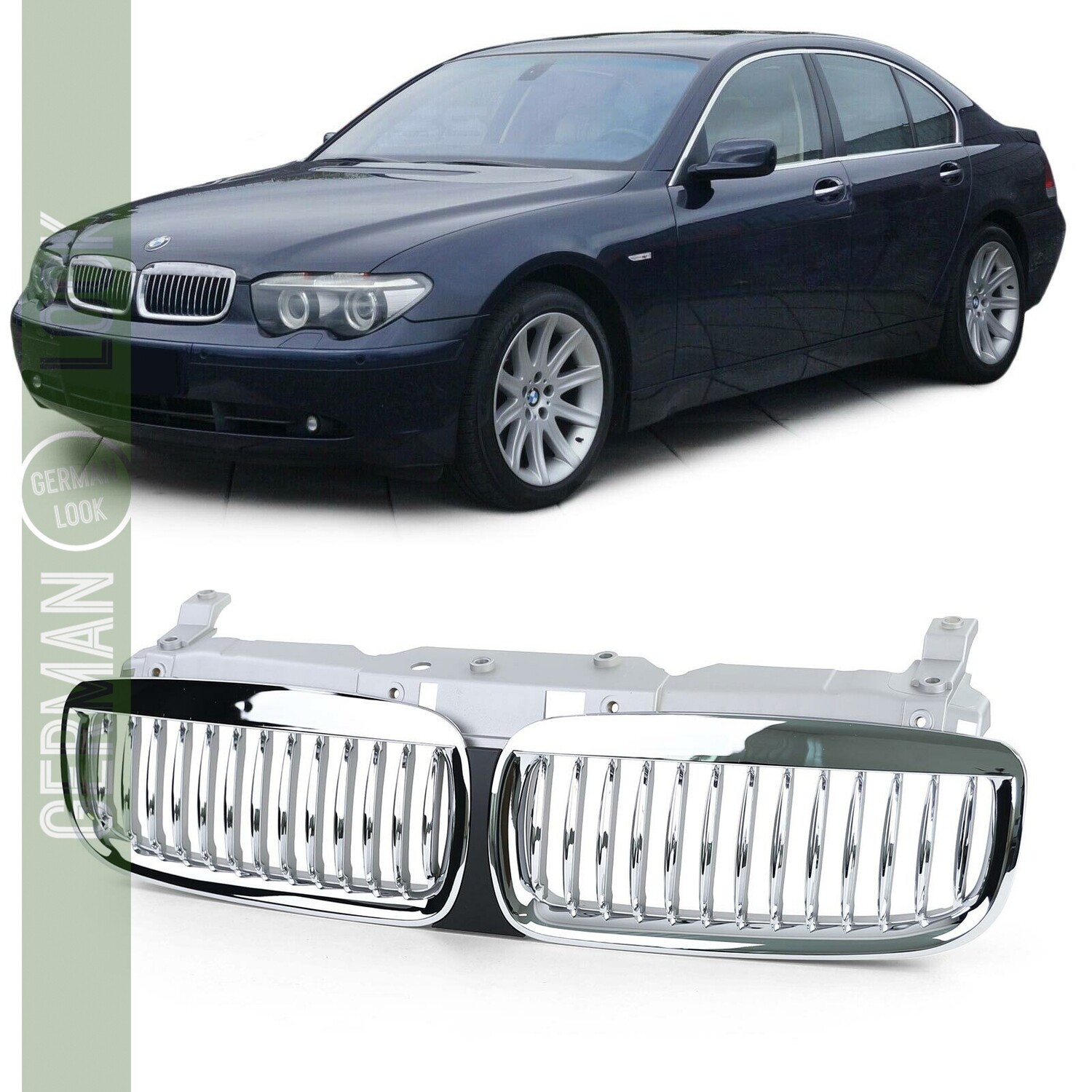 Calandre / Grille​ Sport Look chromé pour BMW Série 7 E65 2001 - 2005