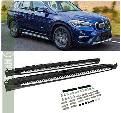 Marche Pieds en Aluminium Brossé pour BMW X1 F48 2015-2019