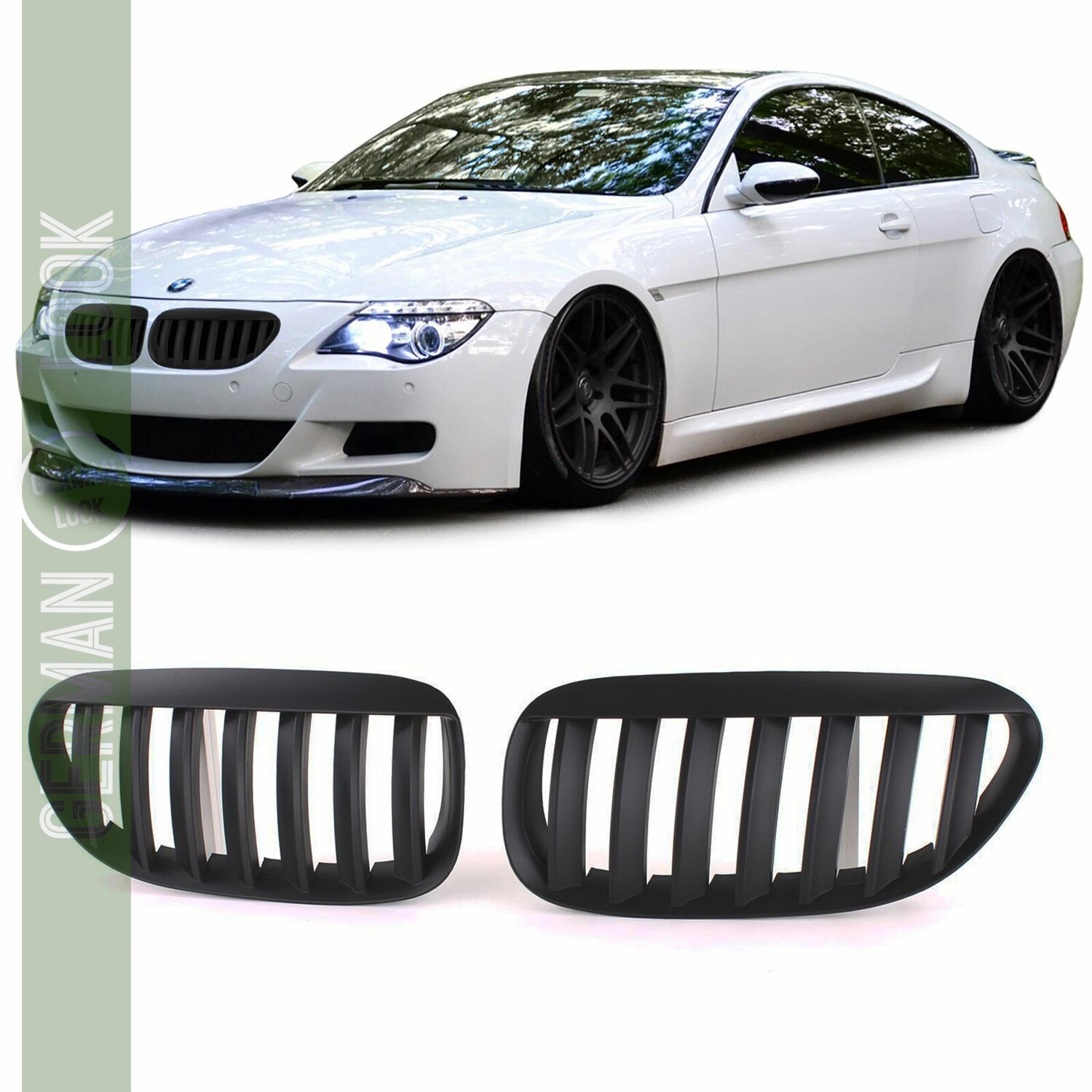 Grelha Desportiva Preta Fosca para BMW Série 6 E63 E64 2004-2010
