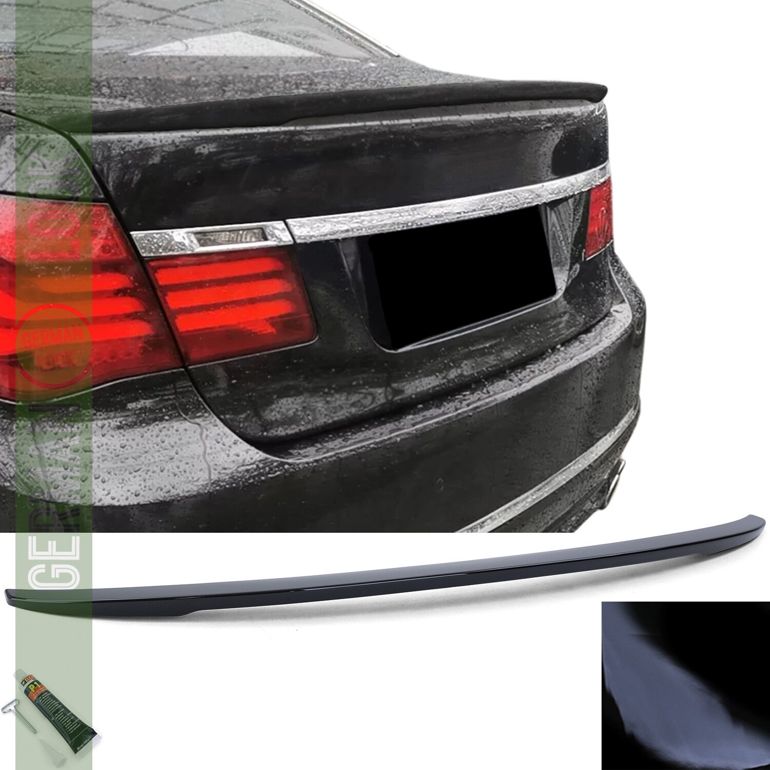 Aileron / Spoiler / Lâmina de mala look Performance para BMW Série 7 F01 2008 - 2015 – Preto brilhante