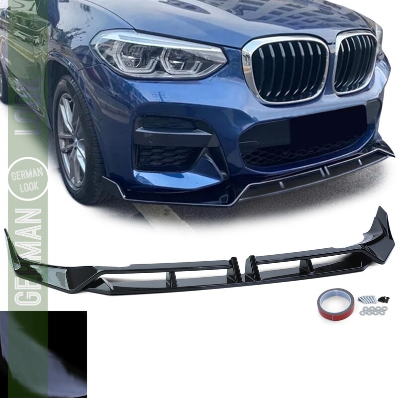 Spoiler / Lame de pare choc avant Performance pour BMW X3 G01 - Noir Brillant
