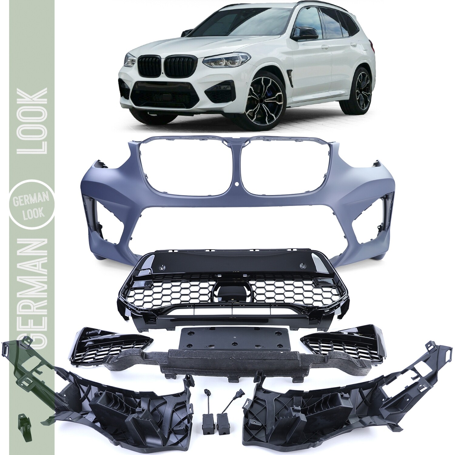 Pare-chocs avant sport avec calandre et accessoires pour BMW X3 G01 17-21