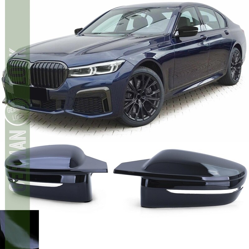 Coques de rétroviseurs sport noir brillant pour BMW Série 7 G11 G12 à partir de 2019