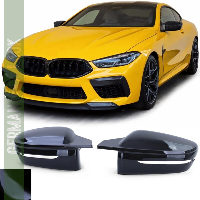 Coques de rétroviseurs sport noir brillant pour BMW Série 8 G14 G15 G16  à partir de 2018