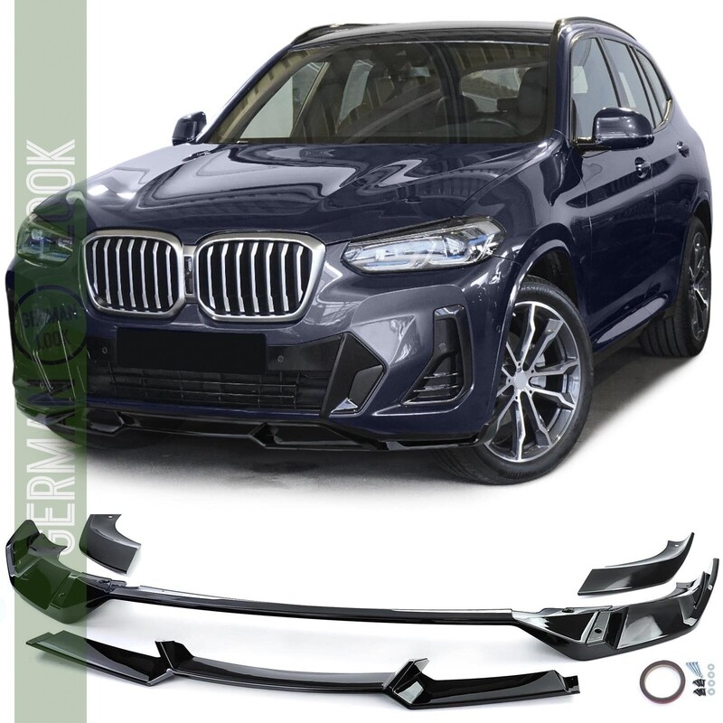 Lame avant Performance noir brillant pour BMW X3 G01 à partir de 2021