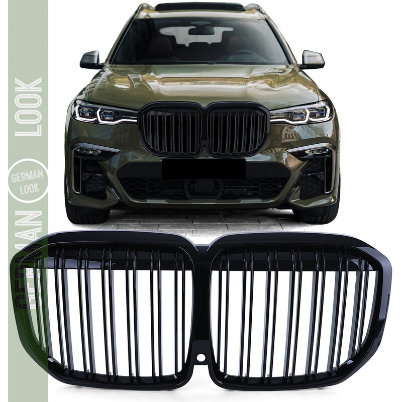 Grille de calandre sport double barre performance brillante pour BMW X7 G07 à partir de 19