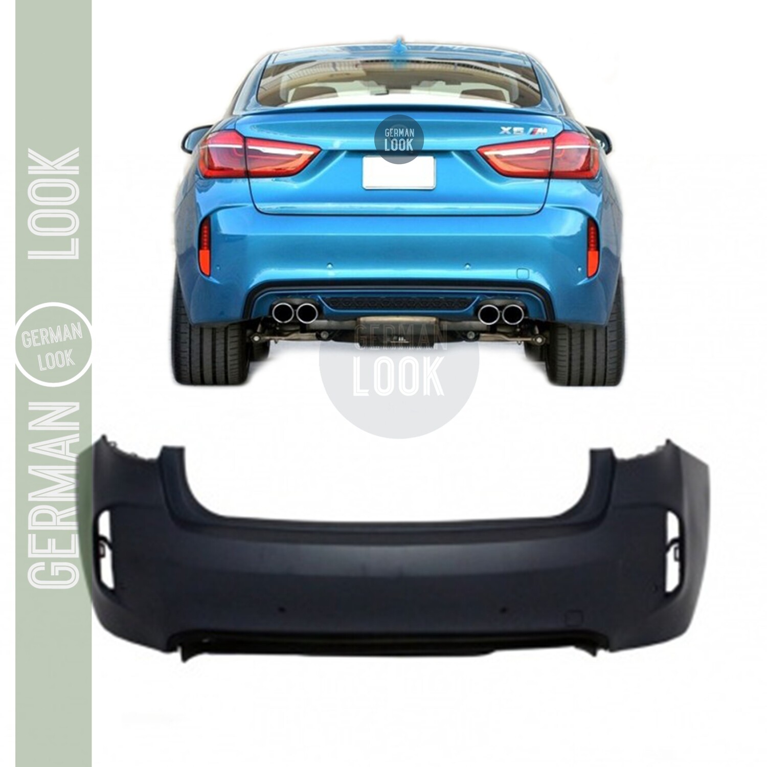Pare choc arrière pour BMW X6 F16 2014-2018 look X6M